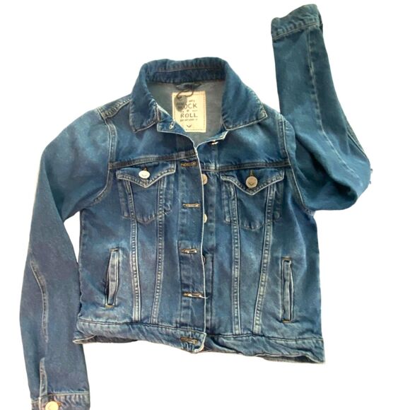 It's Only Rock and Roll Women Denim Jeans Jacket Small - Picture 7 of 11